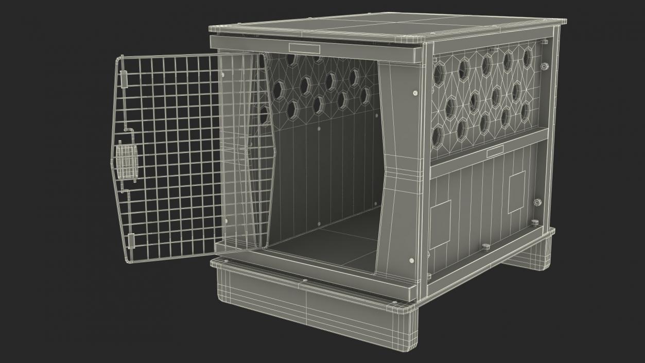 Airline Pet Wooden Crate 3D model