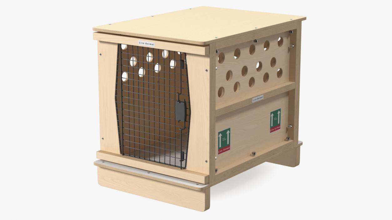 Airline Pet Wooden Crate 3D model