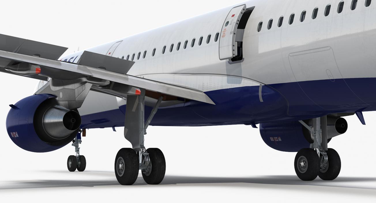 Airbus A321 Delta Airlines with Interior Rigged 3D