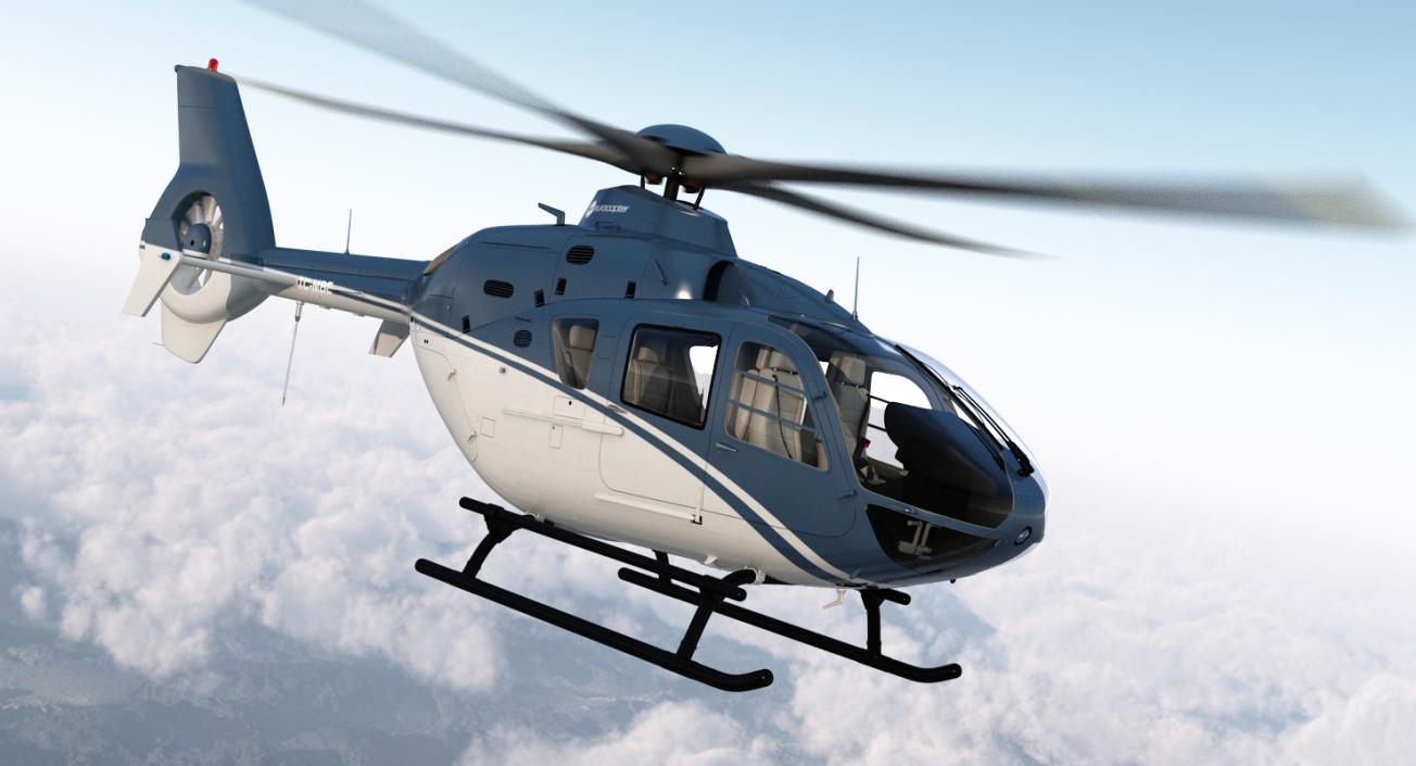 Civil Eurocopter Helicopters Collection 3D model