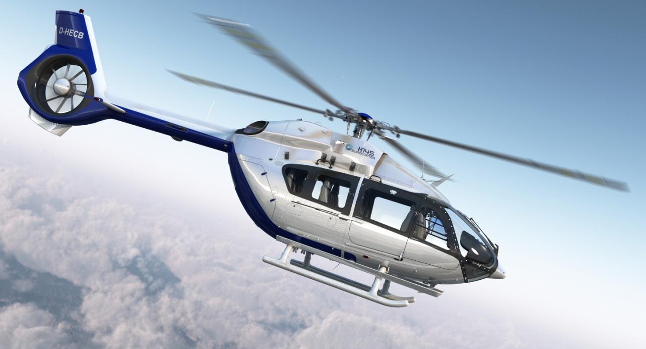 Civil Eurocopter Helicopters Collection 3D model