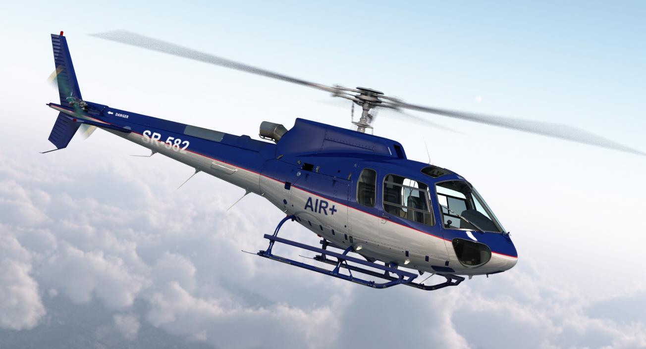 Civil Eurocopter Helicopters Collection 3D model