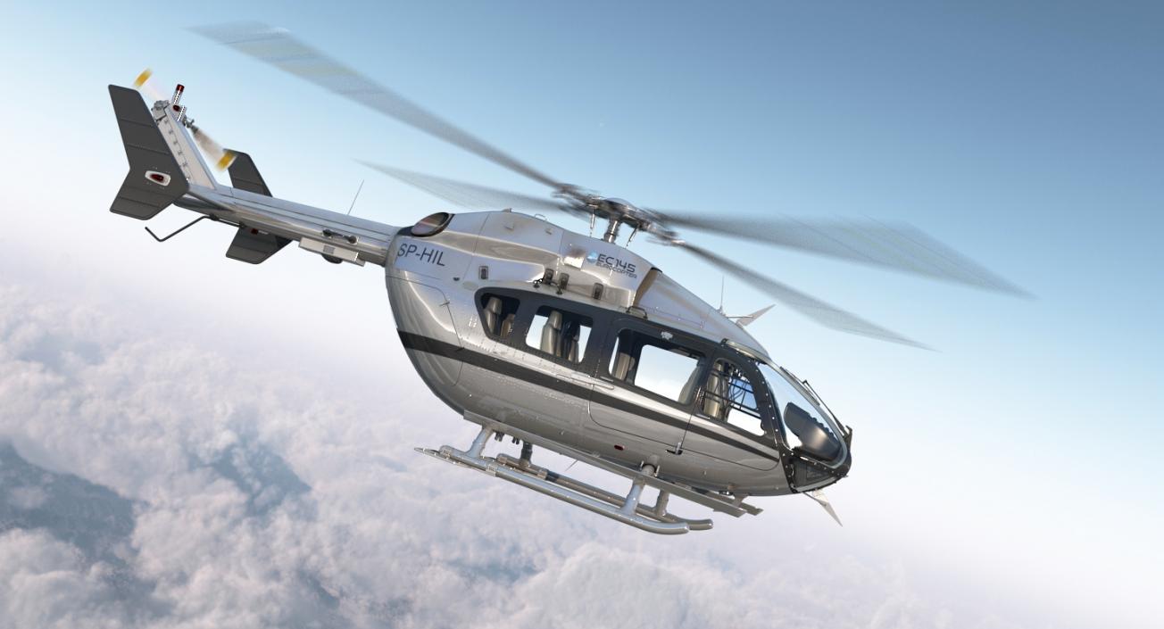 Civil Eurocopter Helicopters Collection 3D model