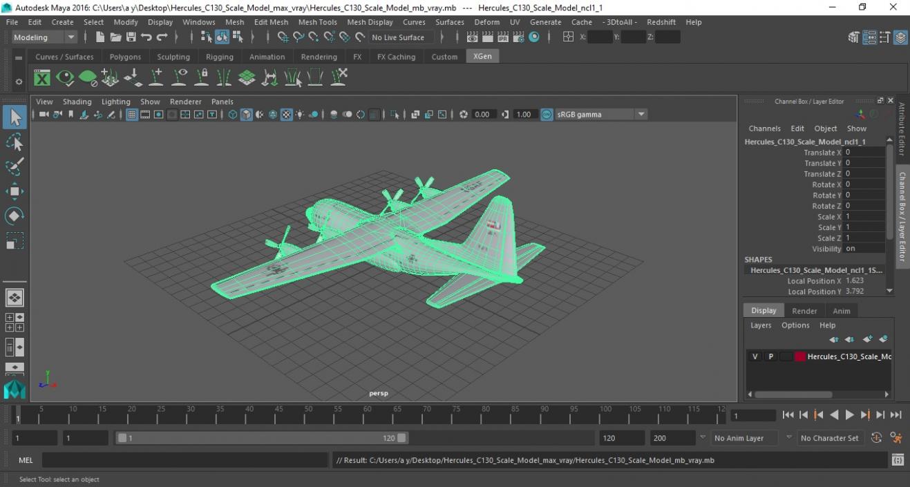 Hercules C130 Scale 3D model