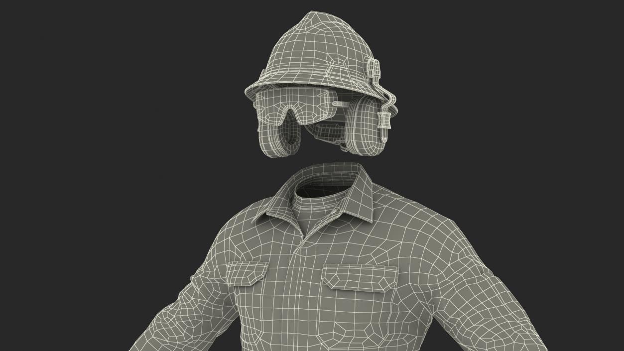 Oil Field Worker Uniform 3D model