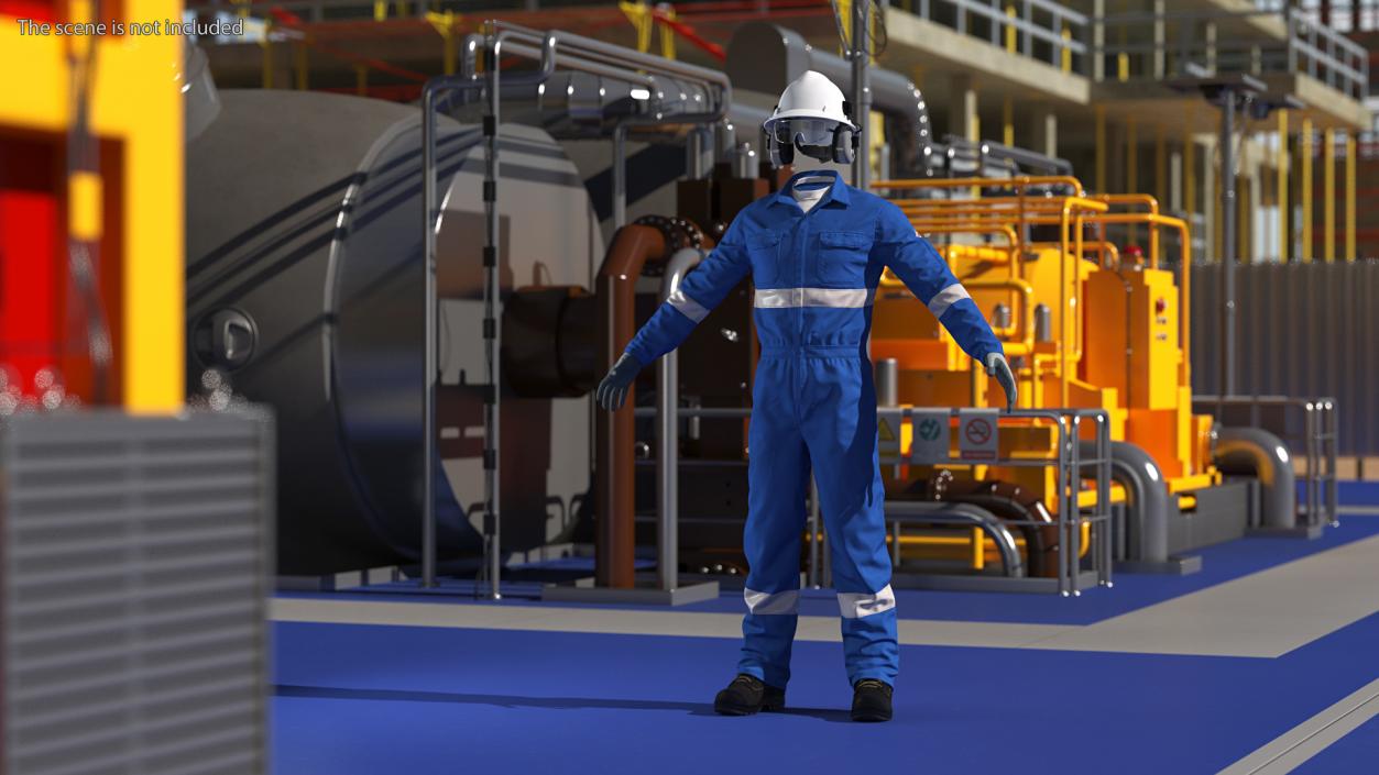 Oil Field Worker Uniform 3D model