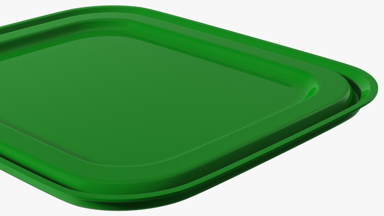 3D Transparent Rectangular Plastic Food Container