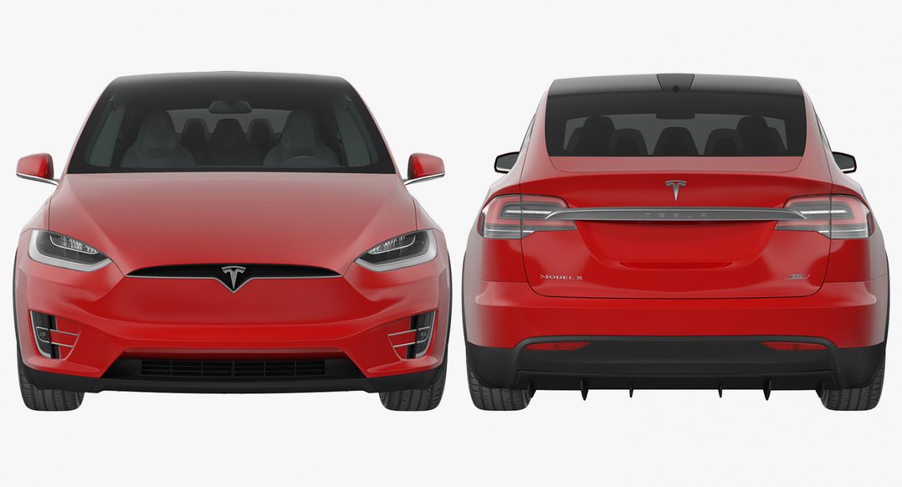 Tesla Model X 90D 2017 3D