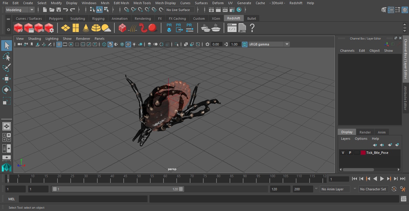 Tick Bite Pose 3D model