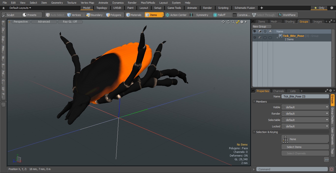 Tick Bite Pose 3D model