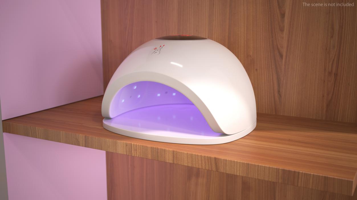 LED Nail Lamp On State 3D