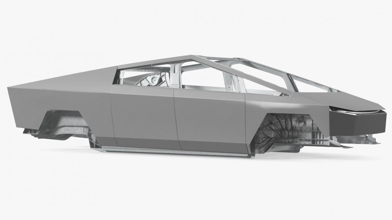 Tesla Cybertruck body frame 3D