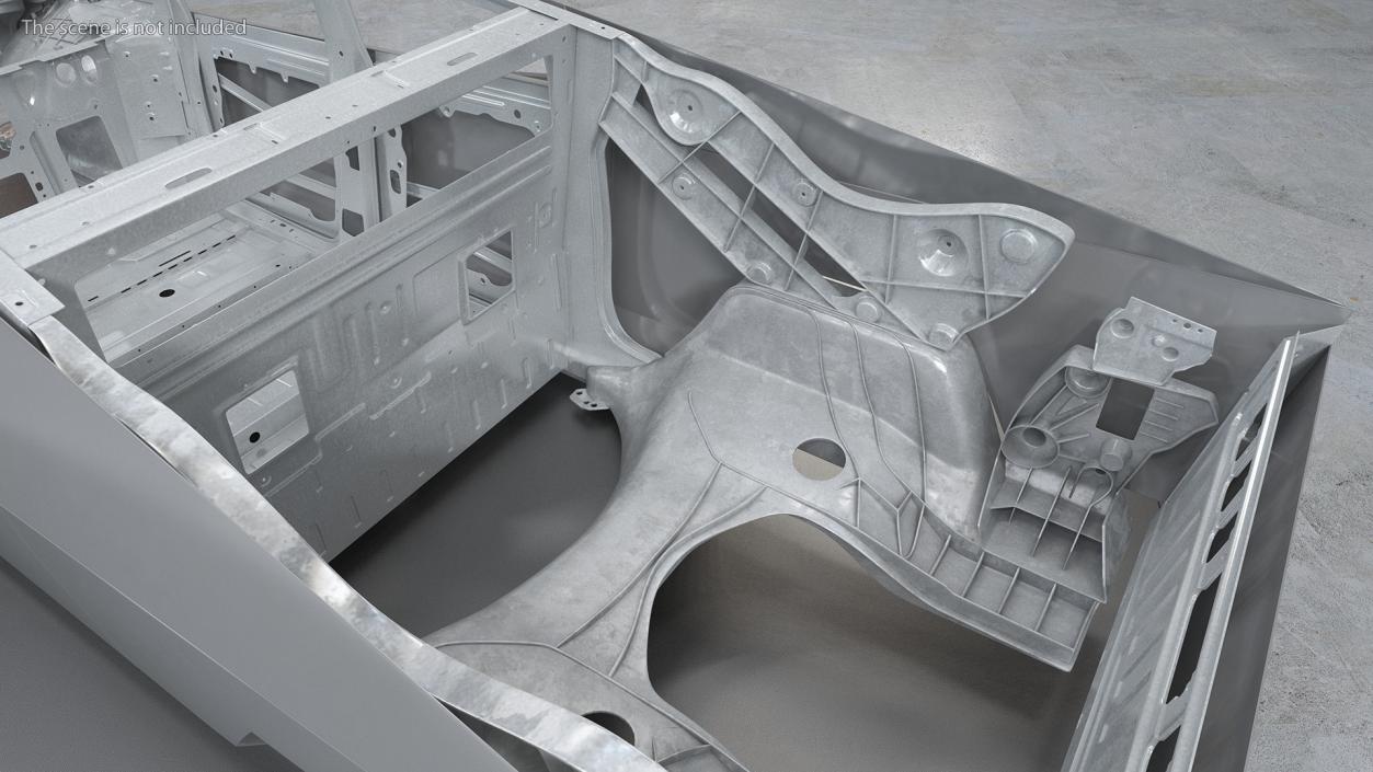 Tesla Cybertruck body frame 3D