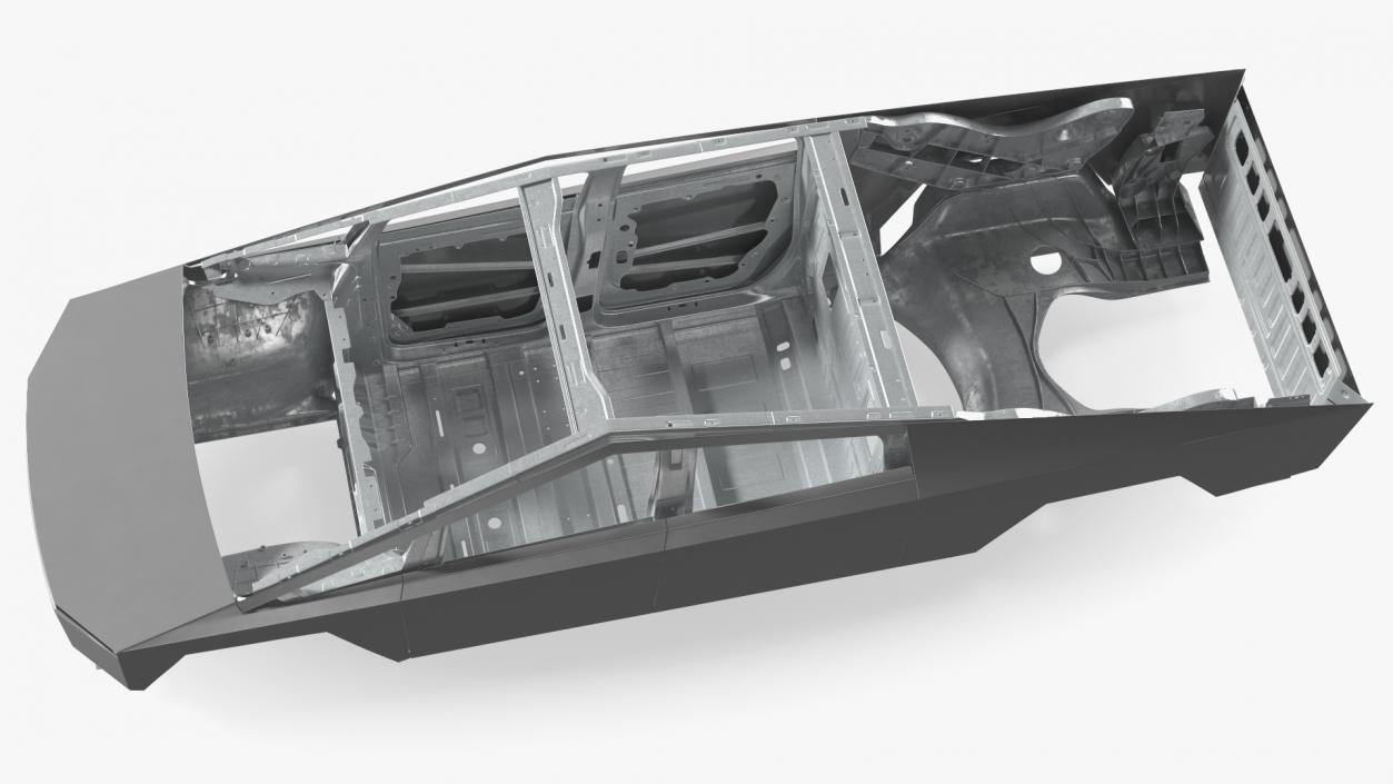 Tesla Cybertruck body frame 3D