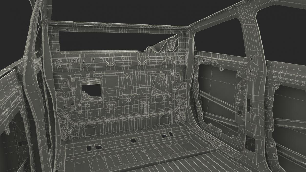 Tesla Cybertruck body frame 3D