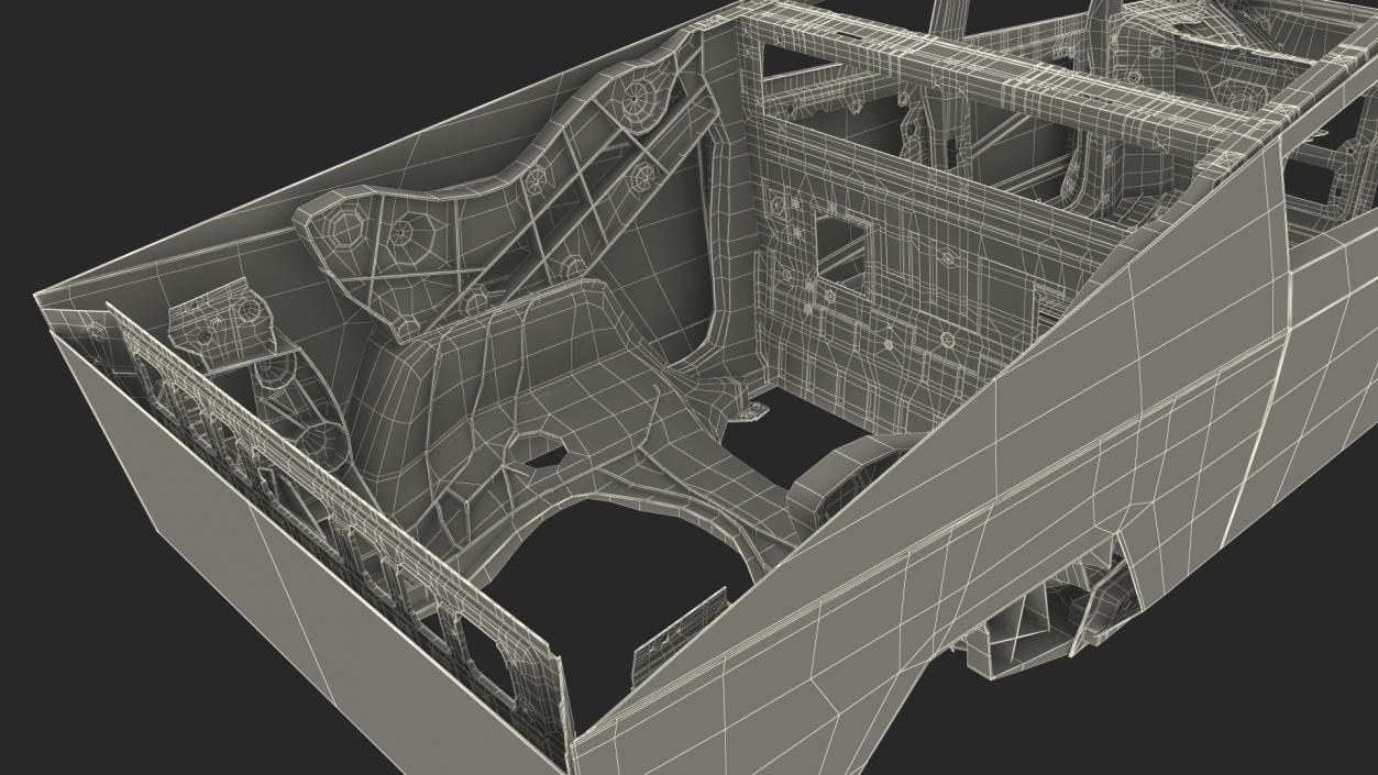 Tesla Cybertruck body frame 3D