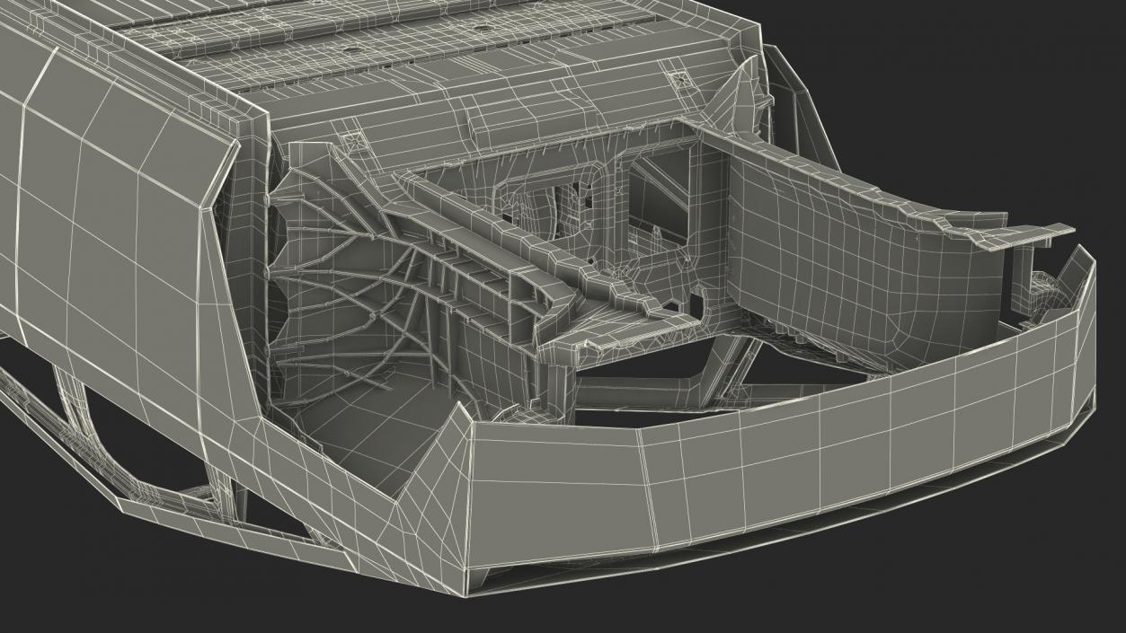 Tesla Cybertruck body frame 3D