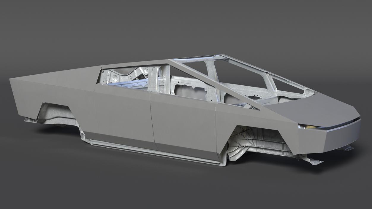 Tesla Cybertruck body frame 3D