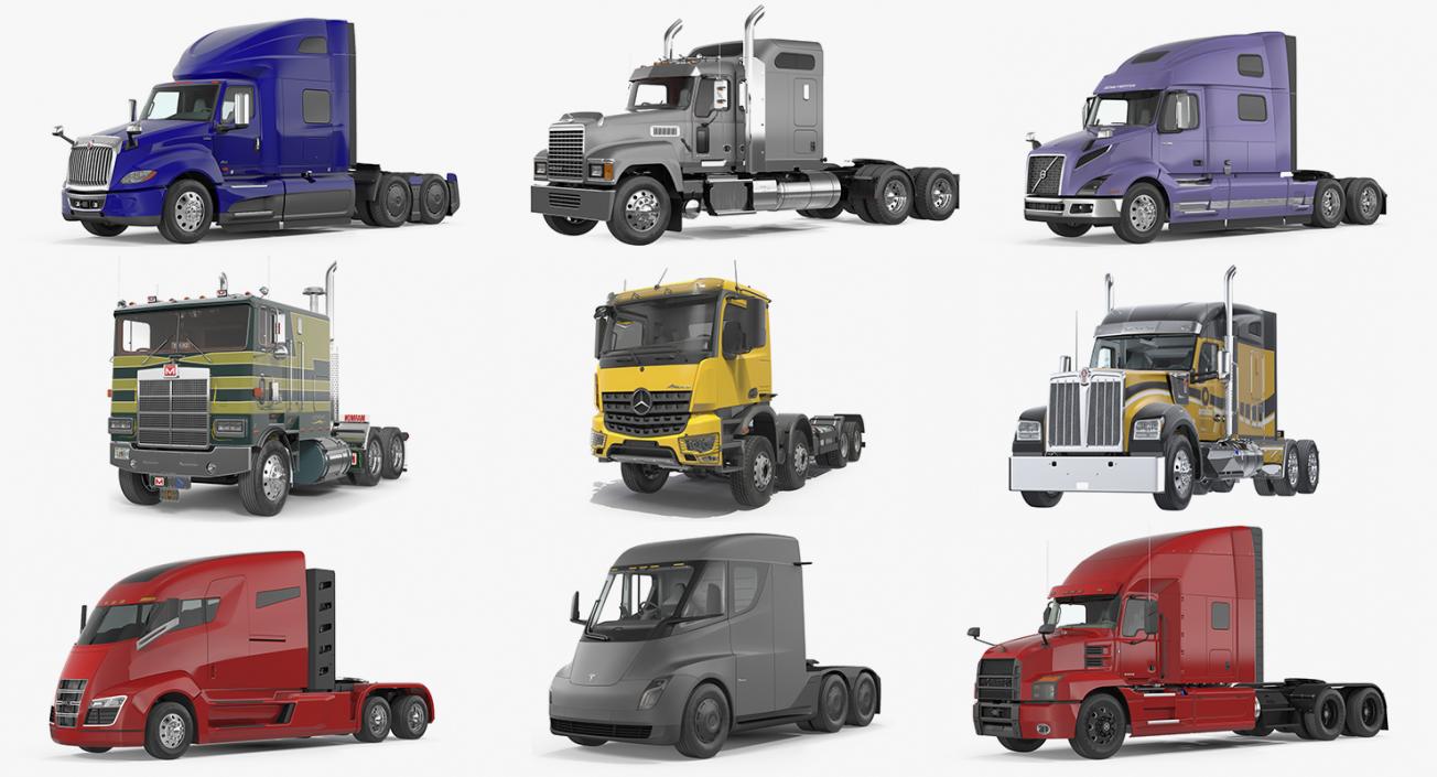 Semi Trucks Collection 3D