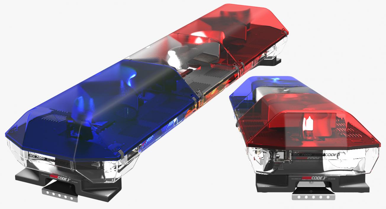 3D model Police lightbar Code 3 mx7000 Led Arrow Stick