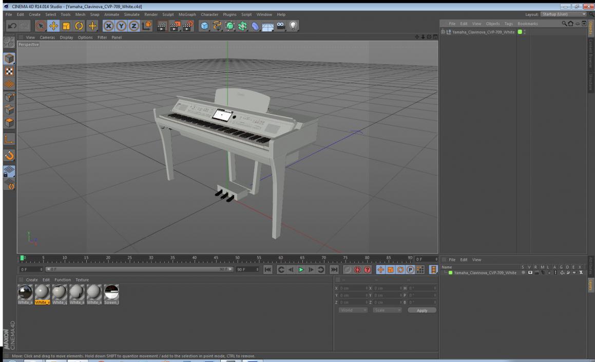 3D model Yamaha Clavinova CVP-709 White