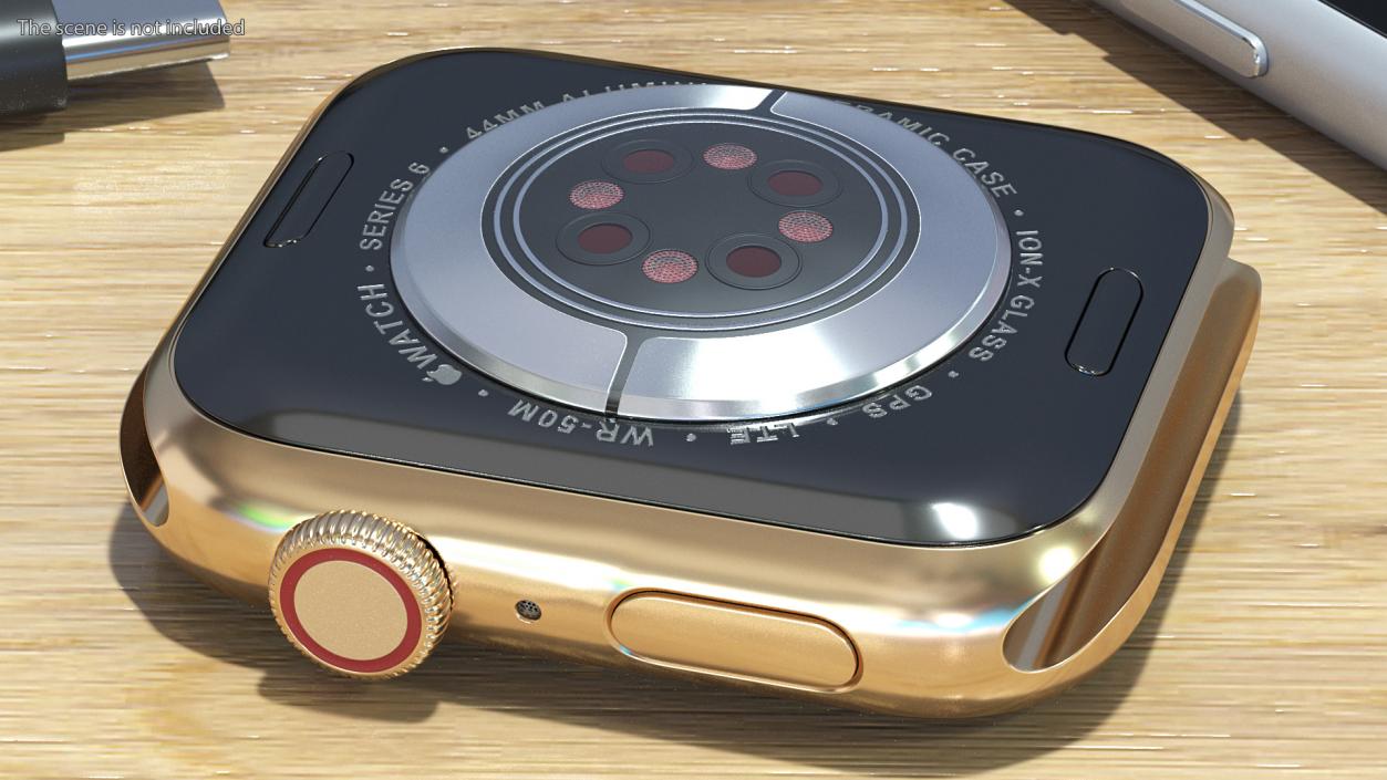 3D Gold Apple Watch 6 model