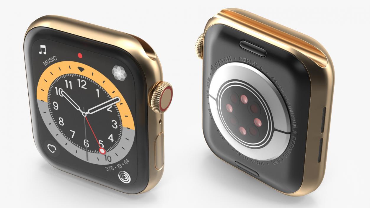 3D Gold Apple Watch 6 model