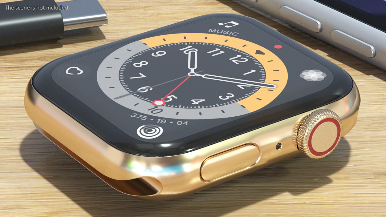 3D Gold Apple Watch 6 model