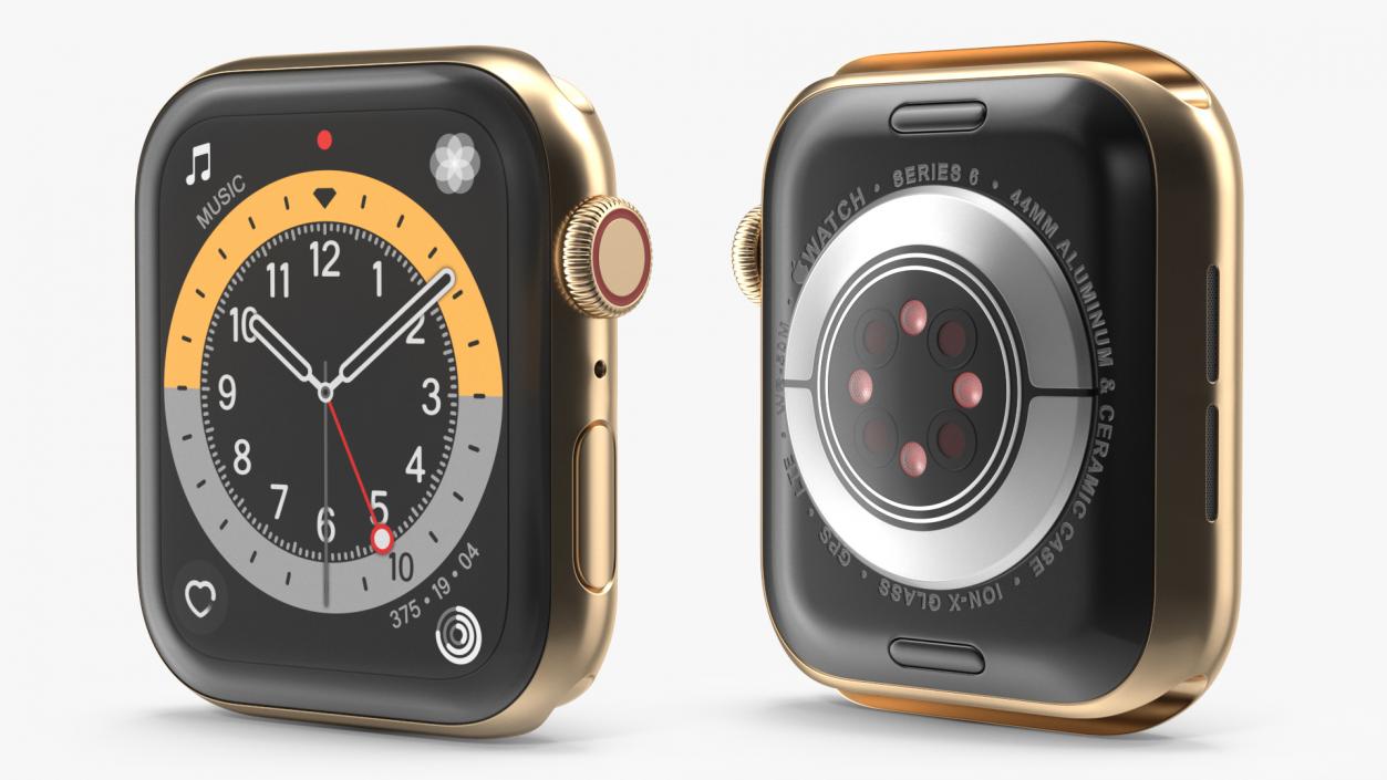 3D Gold Apple Watch 6 model