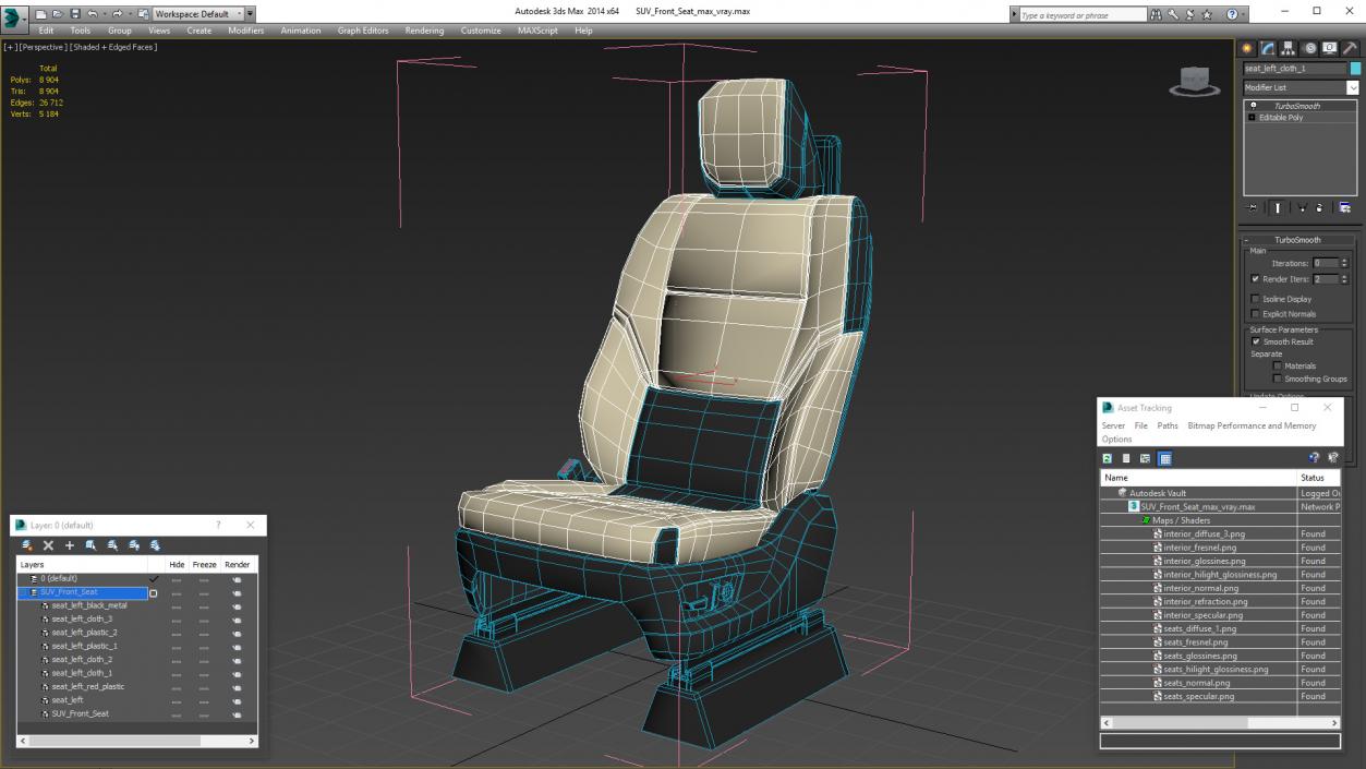 SUV Front Seat 3D model