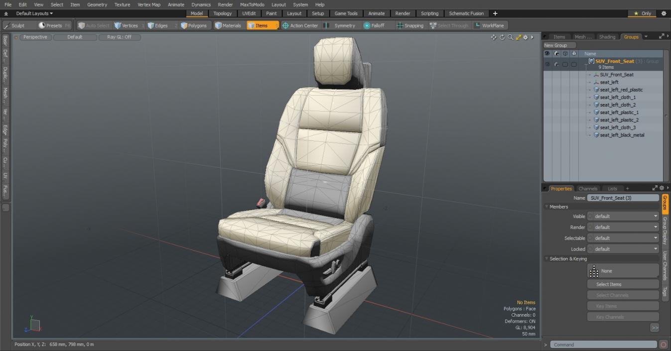 SUV Front Seat 3D model