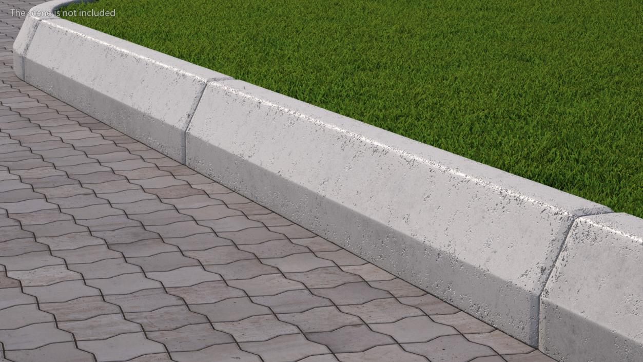 3D Straight Curb Section