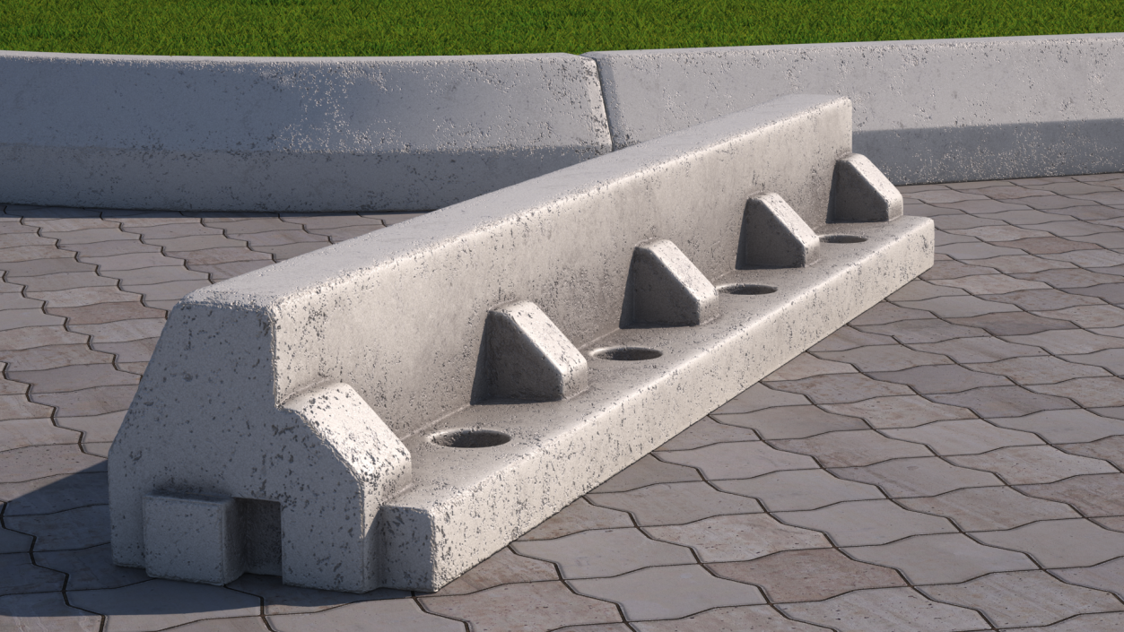 3D Straight Curb Section