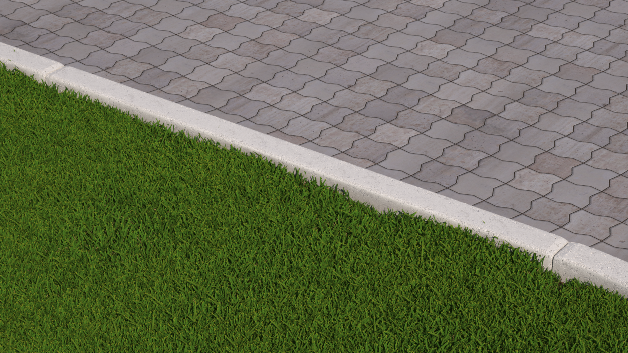 3D Straight Curb Section