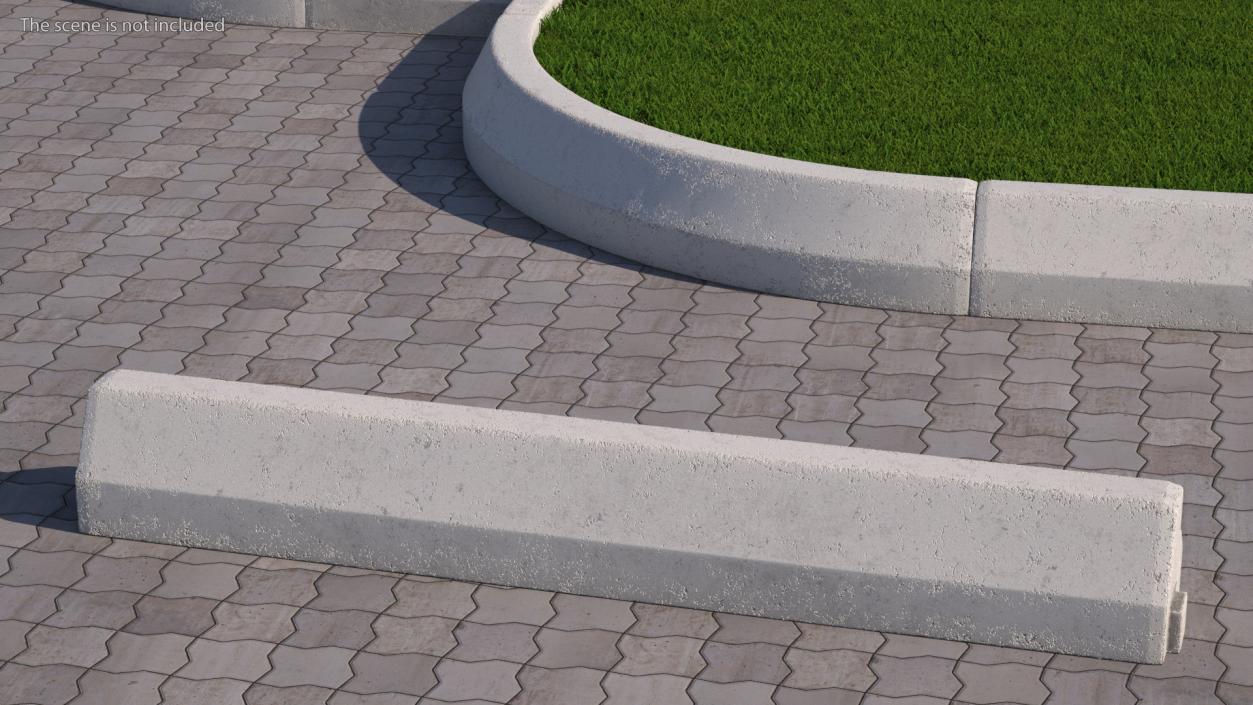 3D Straight Curb Section