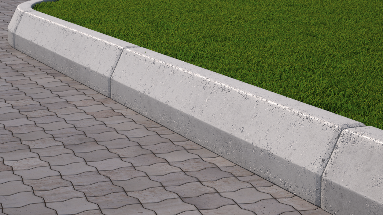 3D Straight Curb Section