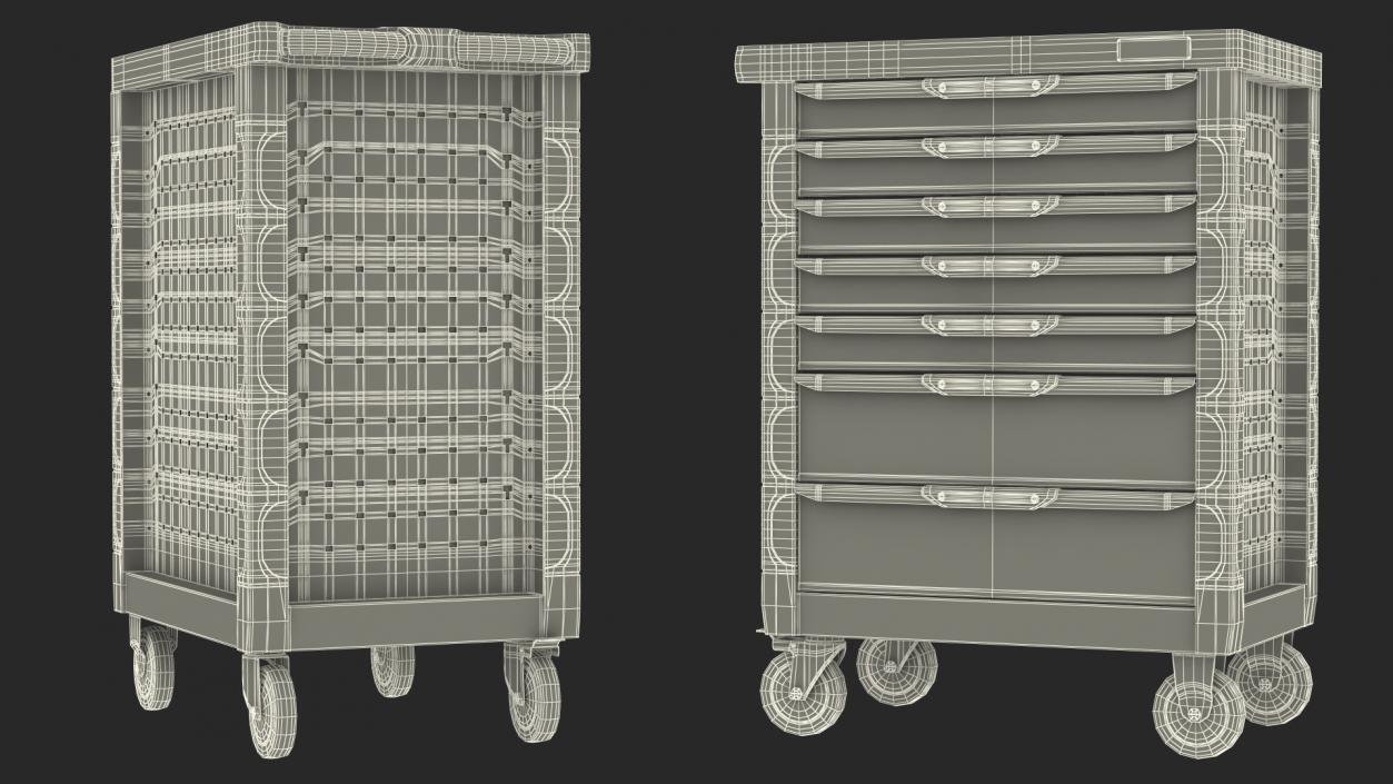 3D Automotech AS-220A2 Roller Workshop Cabinet model