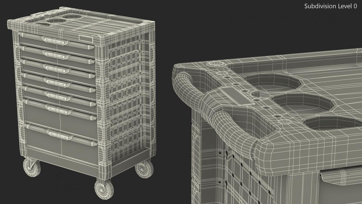 3D Automotech AS-220A2 Roller Workshop Cabinet model