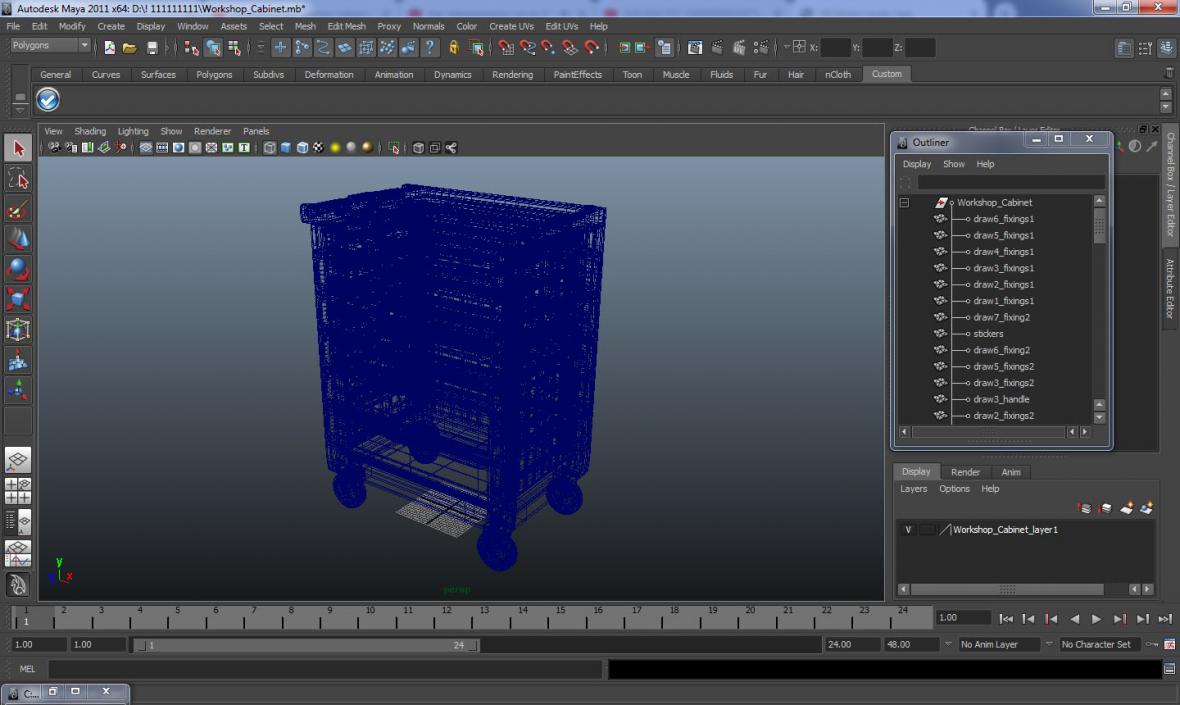 3D Automotech AS-220A2 Roller Workshop Cabinet model