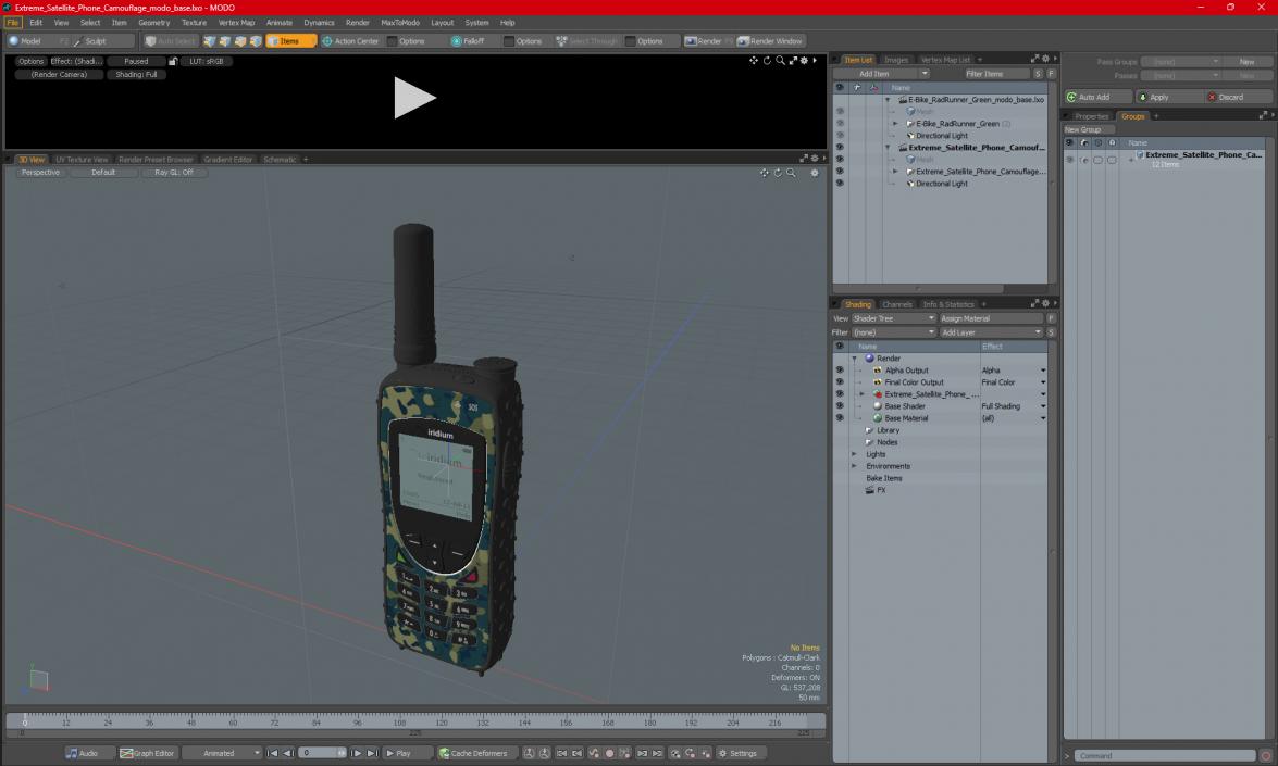 Extreme Satellite Phone Camouflage 3D model