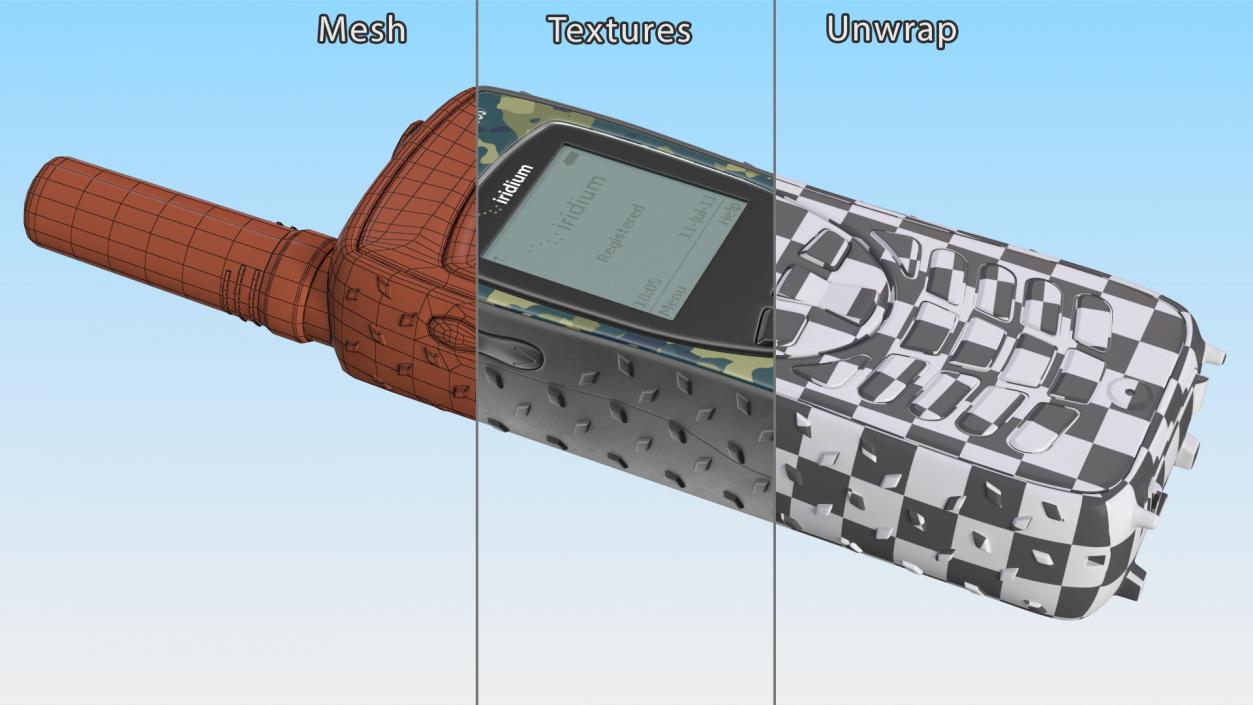 Extreme Satellite Phone Camouflage 3D model