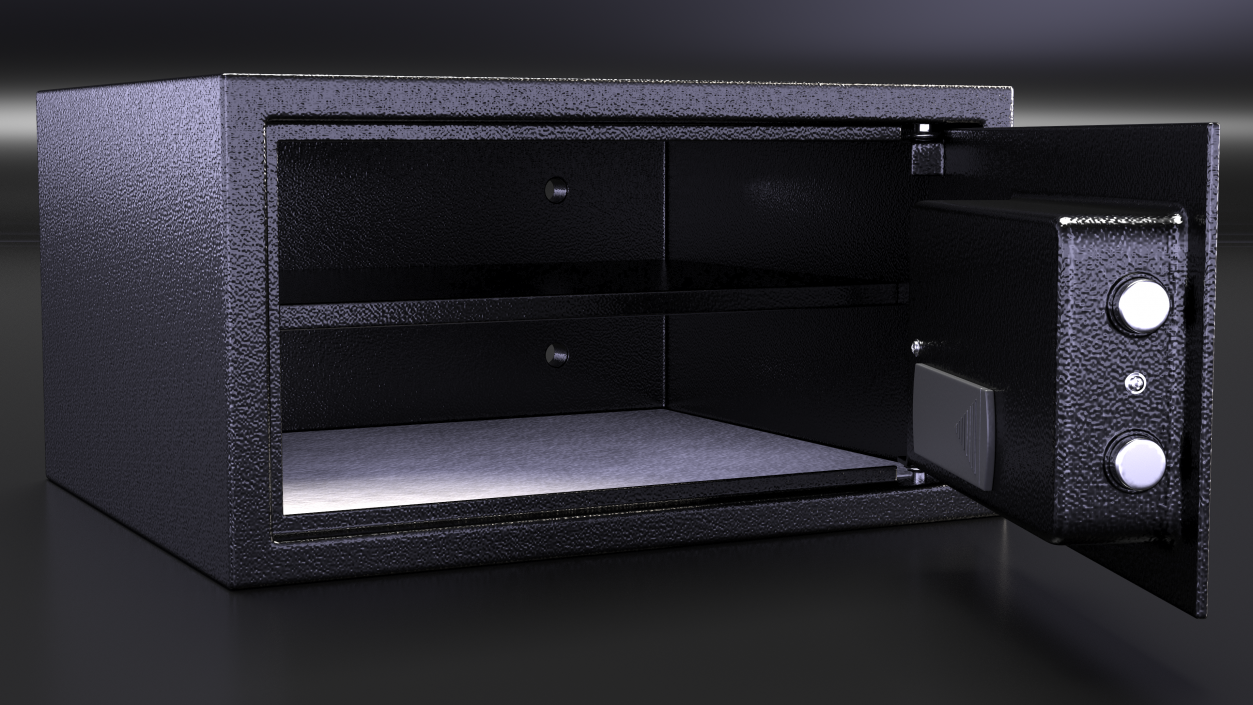 3D Digital Safe Black model