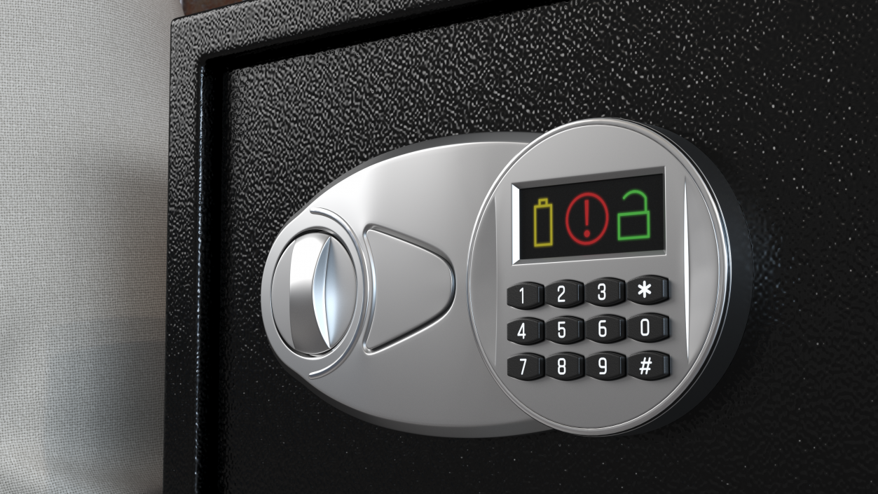 3D Digital Safe Black model