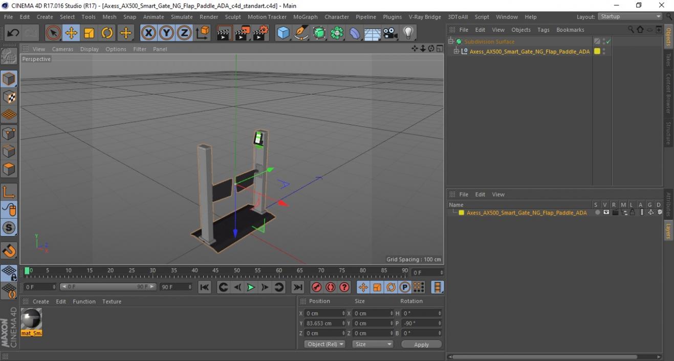 Smart Gate Flap Paddle 3D