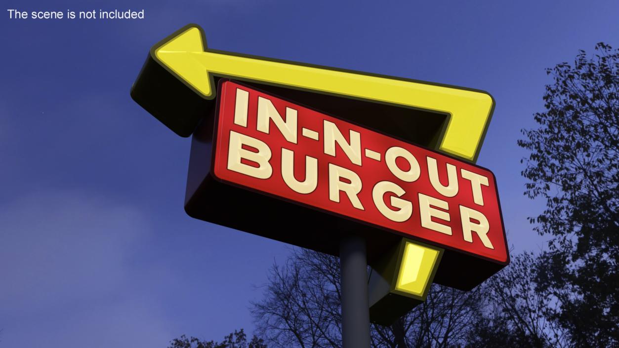 3D In N Out Burger Pole Sign Light