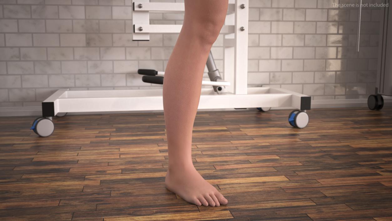 3D Leg Skin and Anatomy Asian Female model