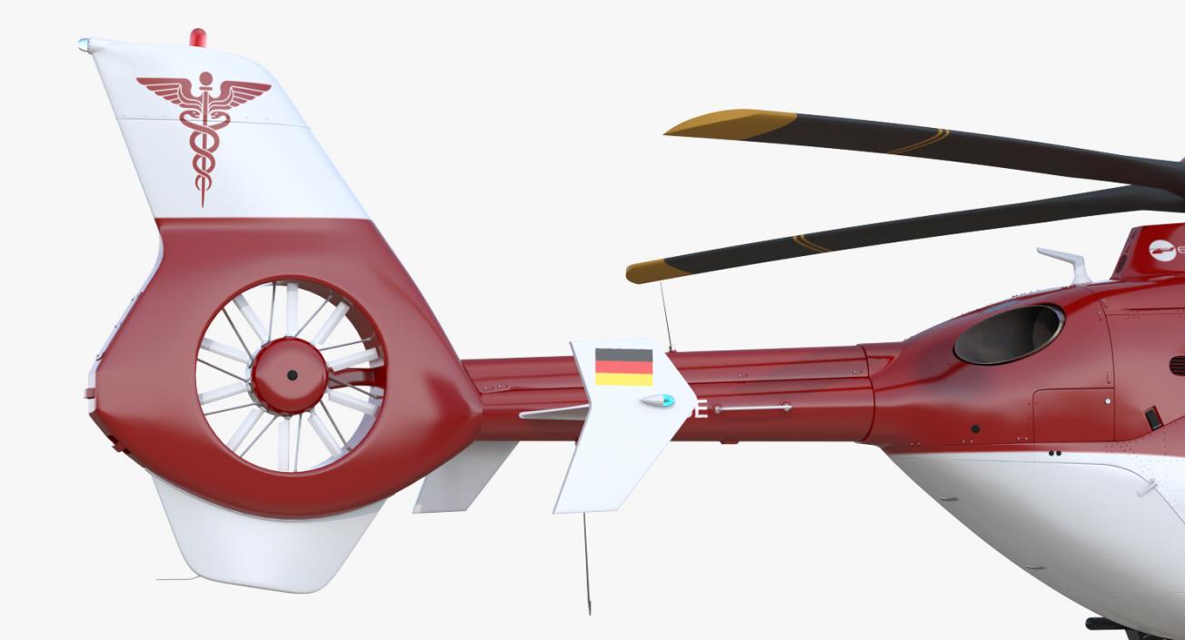 Medical Air Assistance Eurocopter EC-135 Rigged 3D