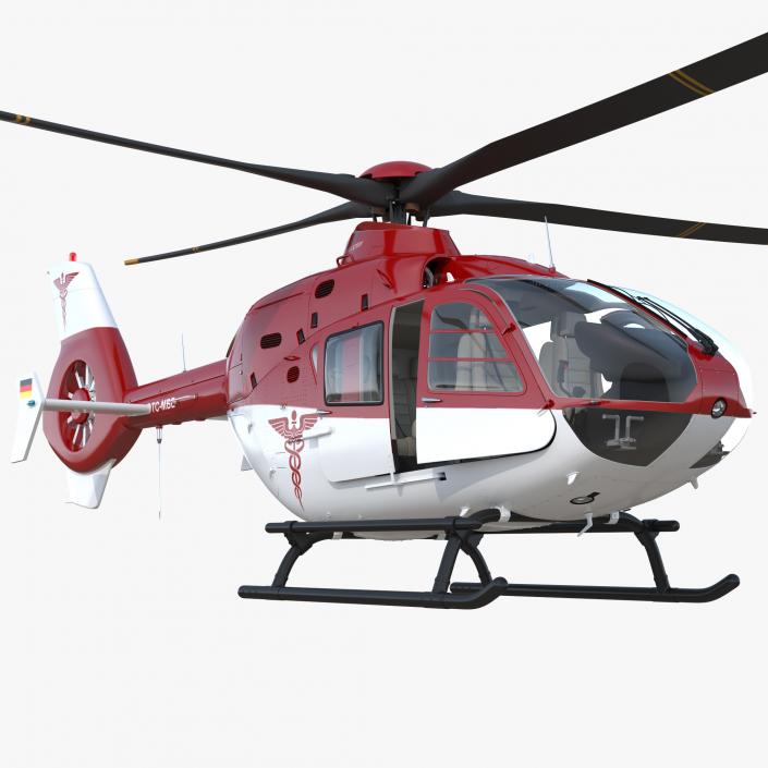 Medical Air Assistance Eurocopter EC-135 Rigged 3D