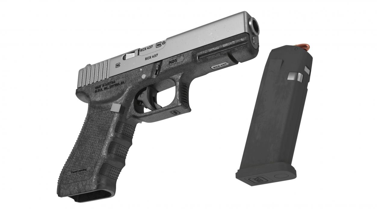 Glock 17 with Magazine 3D