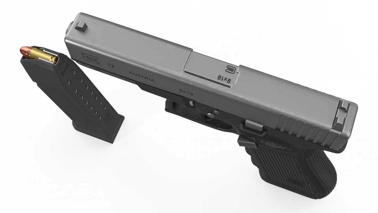 Glock 17 with Magazine 3D